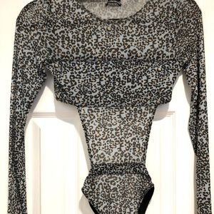 NEW Urban Outfiters Leopard Thong BodySuit